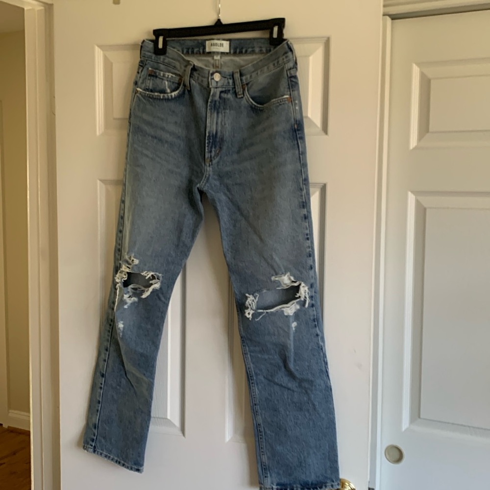 AGOLDE Los Angeles distressed jeans size 25 in a medium blue